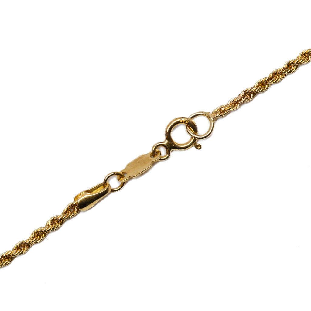 21ct Yellow Gold Rope Chain Necklace 45cm #62384 21ct Yellow Gold Rope Chain Necklace 45cm #62384 - Image 3