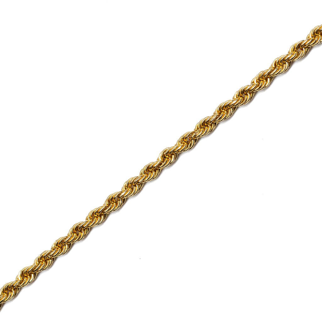 21ct Yellow Gold Rope Chain Necklace 45cm #62384 21ct Yellow Gold Rope Chain Necklace 45cm #62384 - Image 2