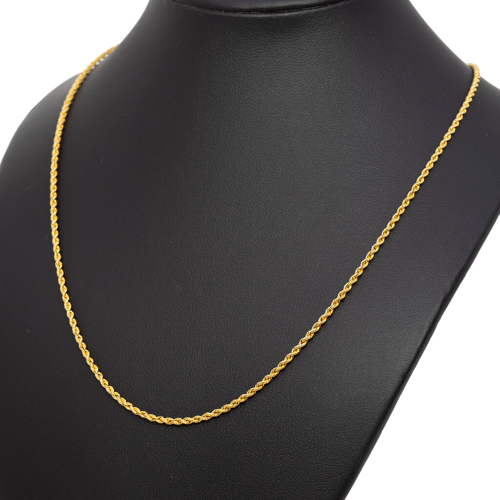 21ct Yellow Gold Rope Chain Necklace 45cm #62384 21ct Yellow Gold Rope Chain Necklace 45cm #62384 - Image 6