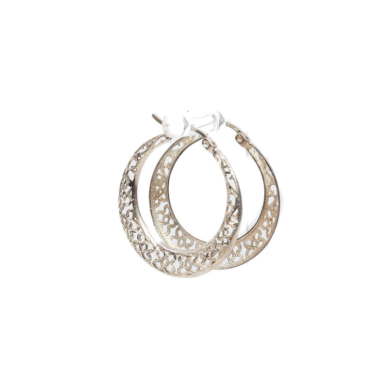 Sterling Silver Large Hoop Earrings 31mm #62678