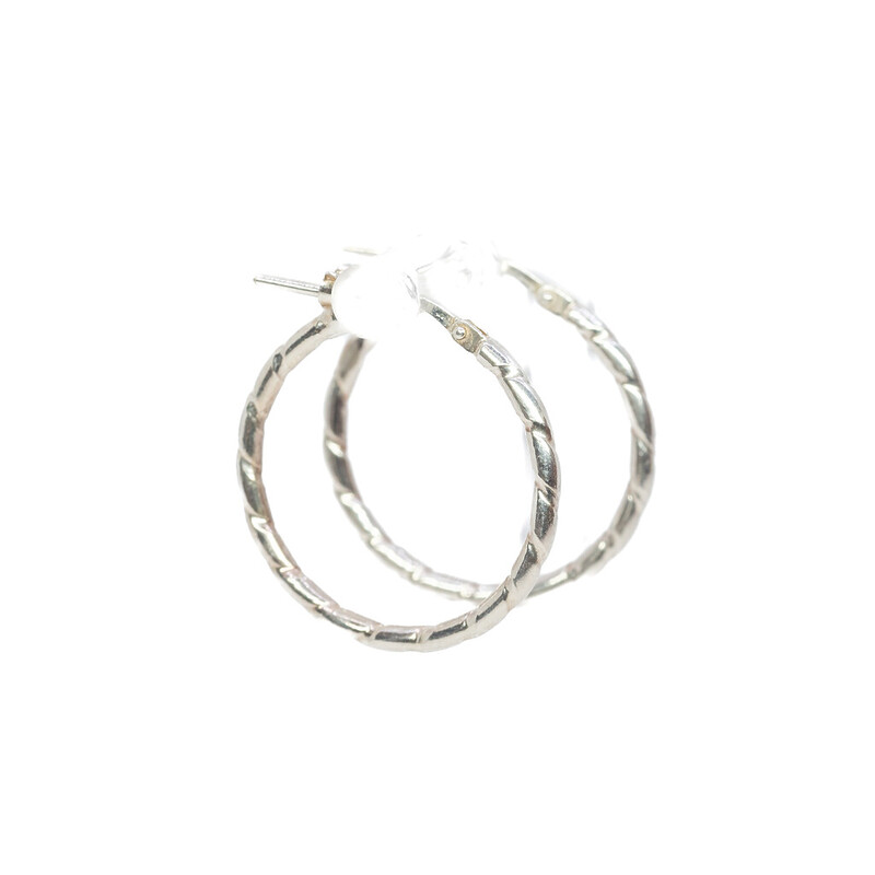Sterling Silver Hoop Earrings 25mm #62678-1