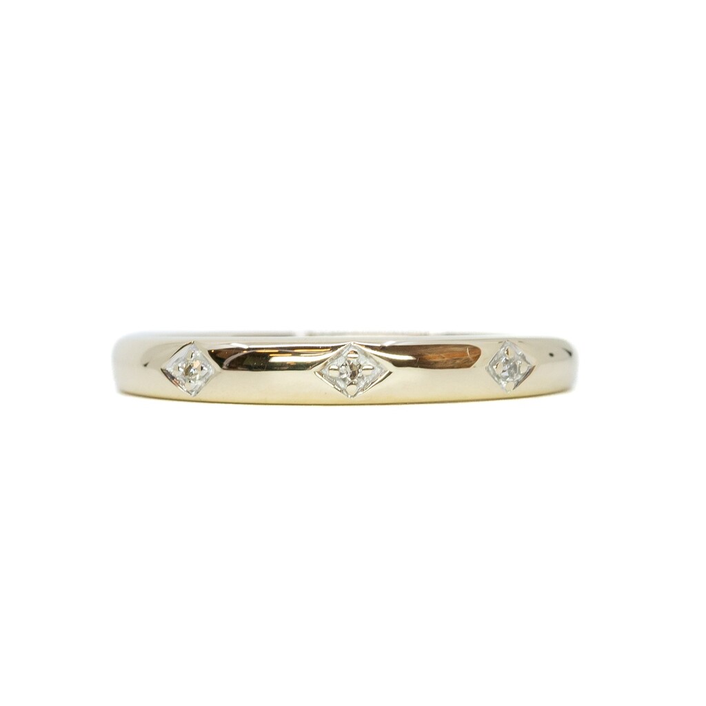 9ct Yellow Gold Diamond Band Size O #62943 9ct Yellow Gold Diamond Band Size O #62943