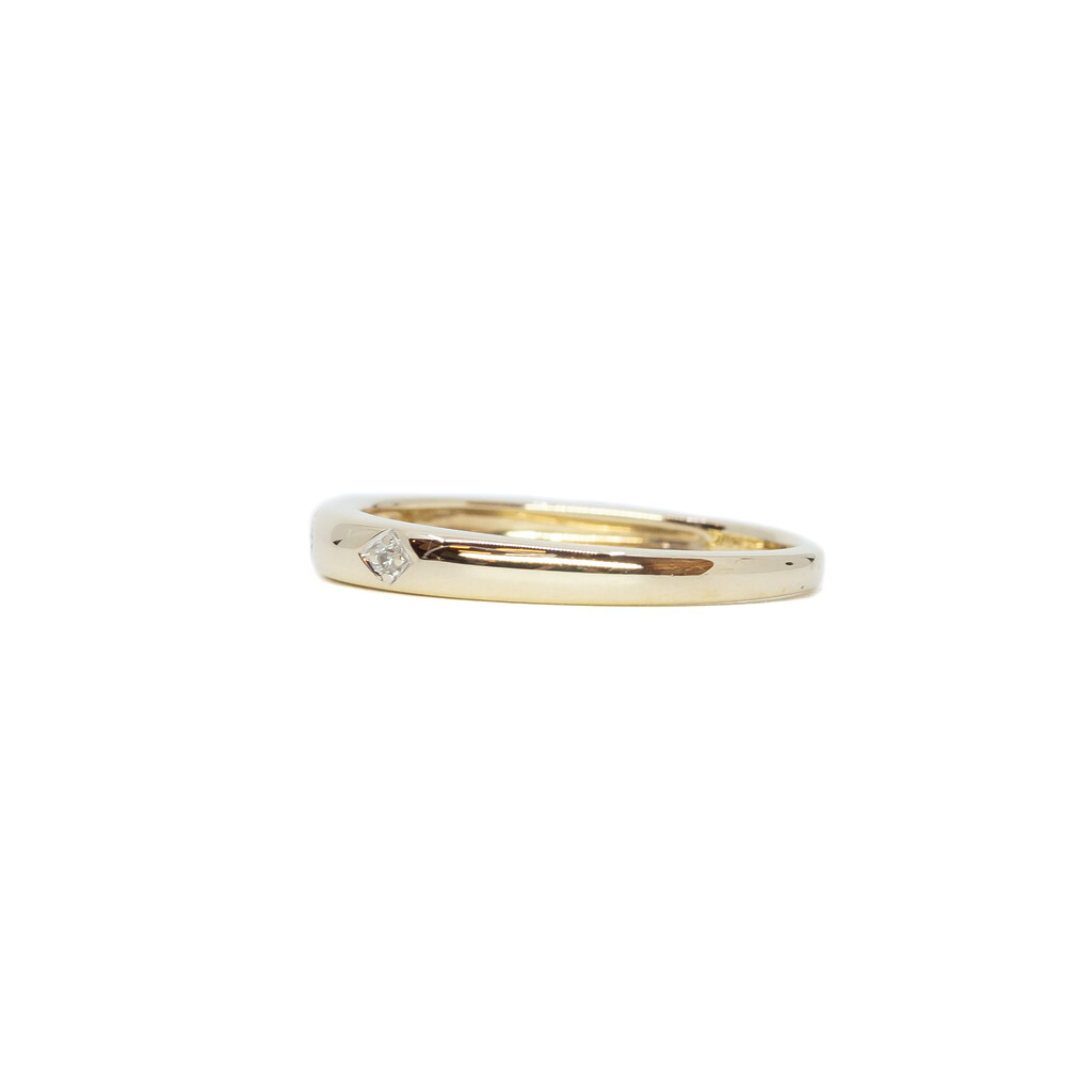 9ct Yellow Gold Diamond Band Size O #62943 9ct Yellow Gold Diamond Band Size O #62943 - Image 5