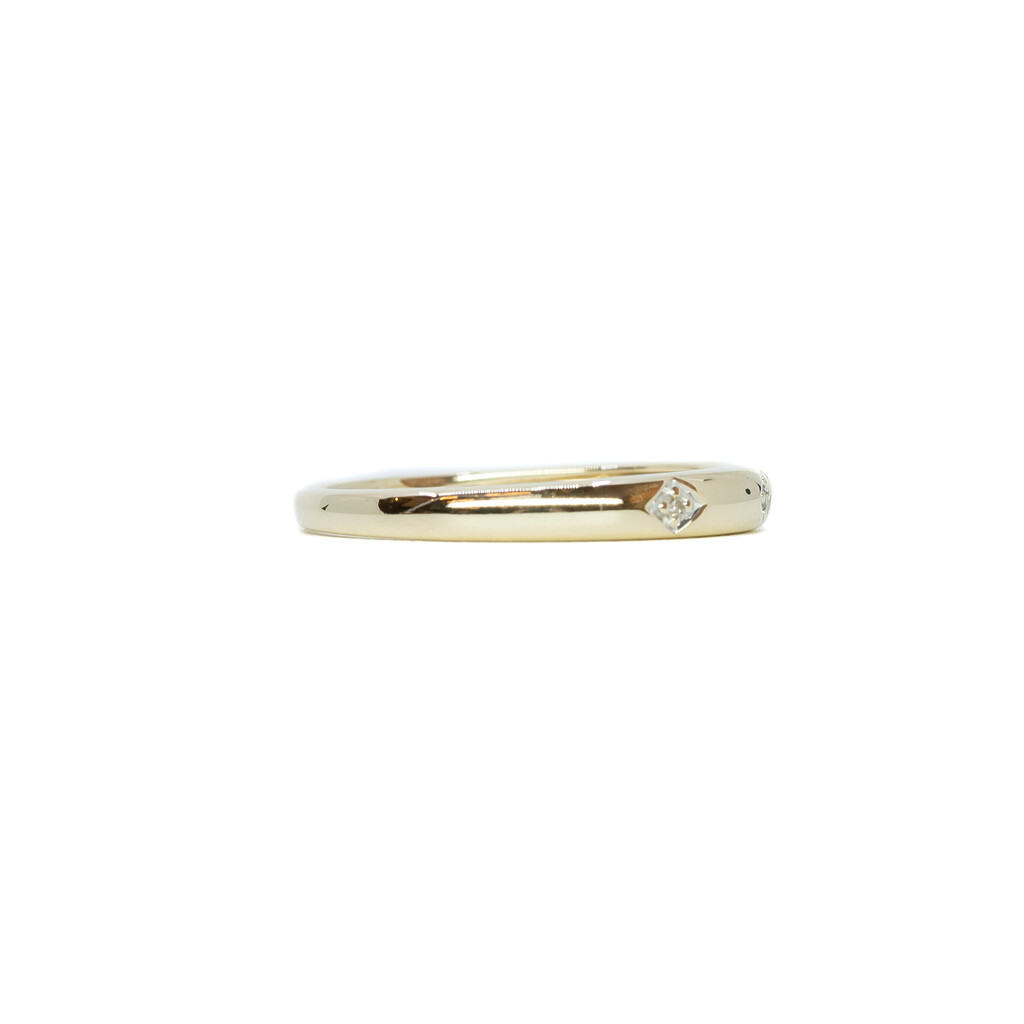 9ct Yellow Gold Diamond Band Size O #62943 9ct Yellow Gold Diamond Band Size O #62943 - Image 6