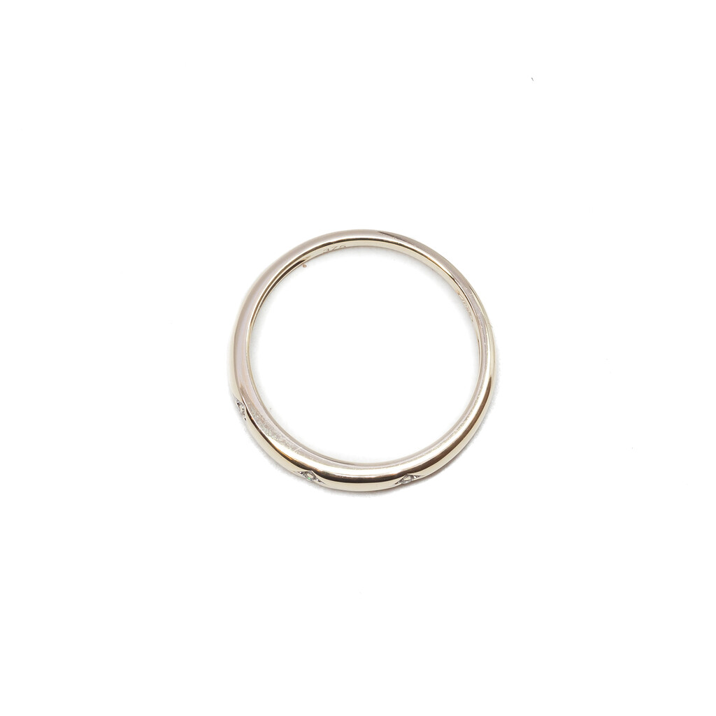 9ct Yellow Gold Diamond Band Size O #62943 9ct Yellow Gold Diamond Band Size O #62943 - Image 4
