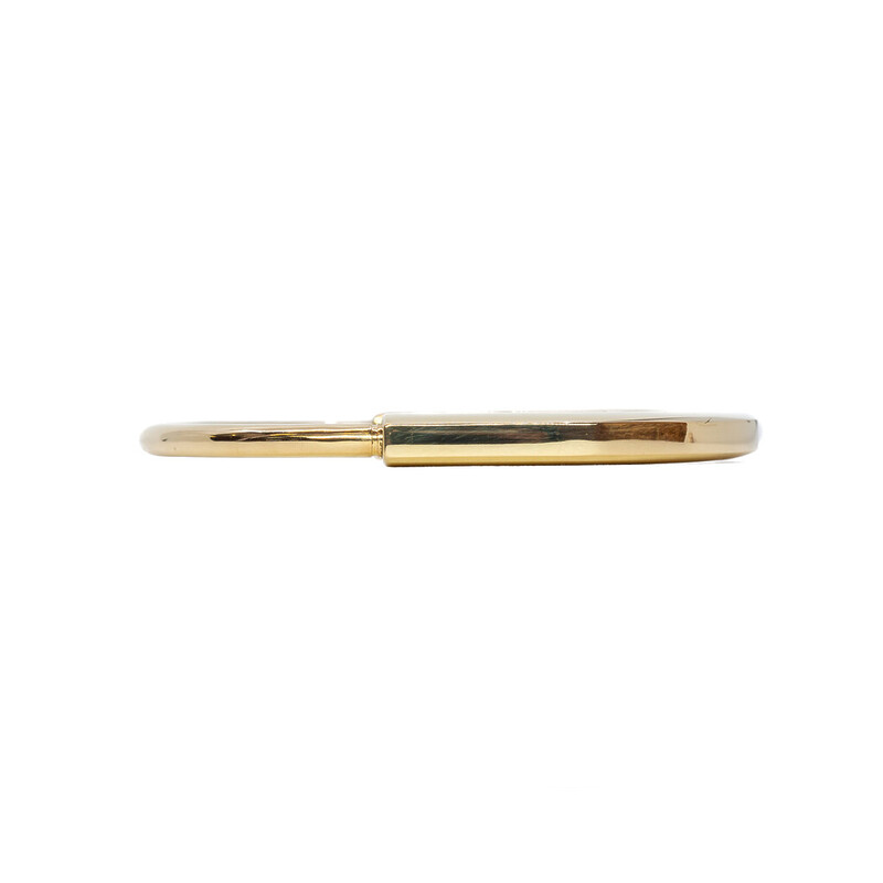 Tiffany & Co 18ct Yellow Gold Lock Bangle RRP $11900 Extra Large #62575