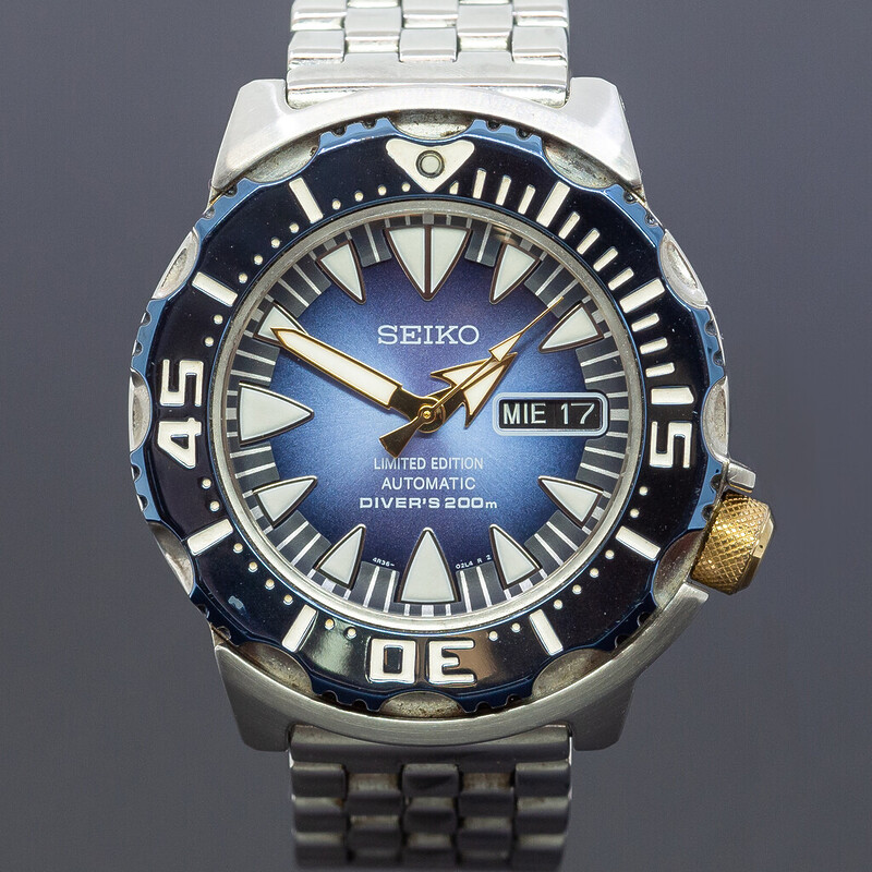 Seiko 4R36-02B0 Blue Monster 2013 SRP455 Limited Edition of 500 Diver's Watch #62923