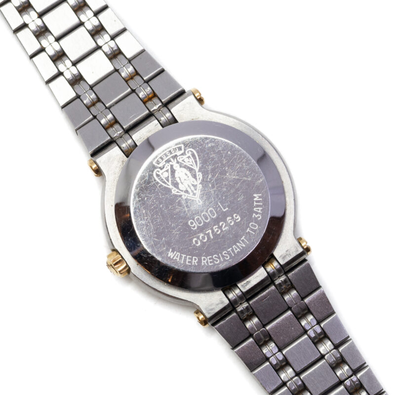 Vintage Gucci 9000L Ladies Two Tone Quartz Watch + Card #62568