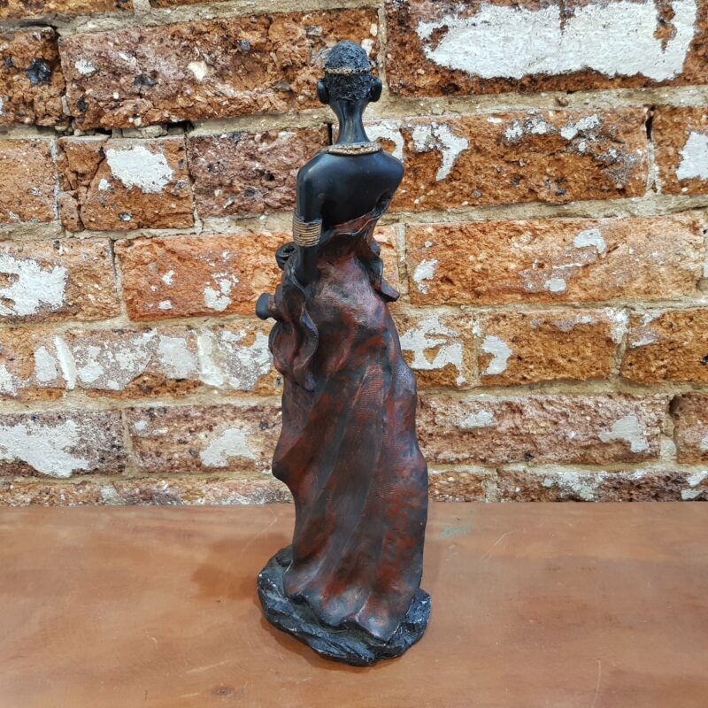 African Lady Figurine / Statue Woman Weilding a Knife #41641