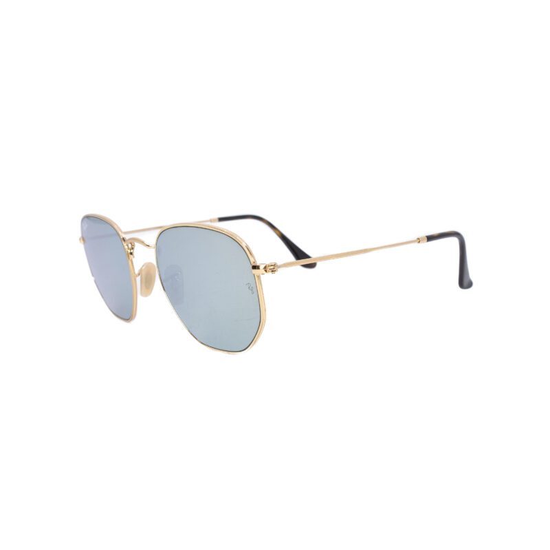 Ray-Ban Hexagonal Flat Lenses Sunglasses RB3548-N Gold Frame #63244