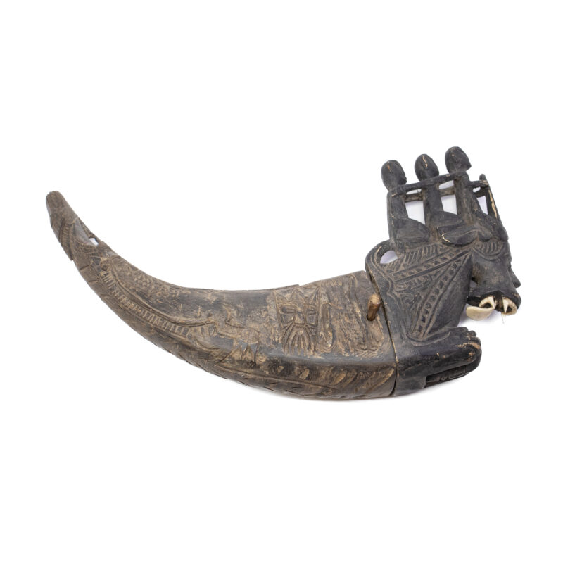 Naga Morsarang Style Buffalo Horn Medicine Sahan 43cm #62457
