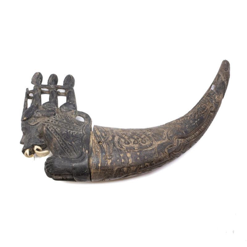 Naga Morsarang Style Buffalo Horn Medicine Sahan 43cm #62457