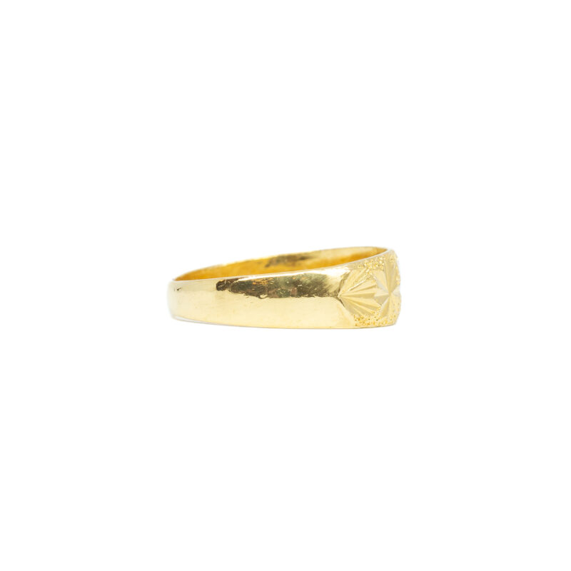 23ct Yellow Gold Band 3.7 grams Ring Size N 1/2 #61894