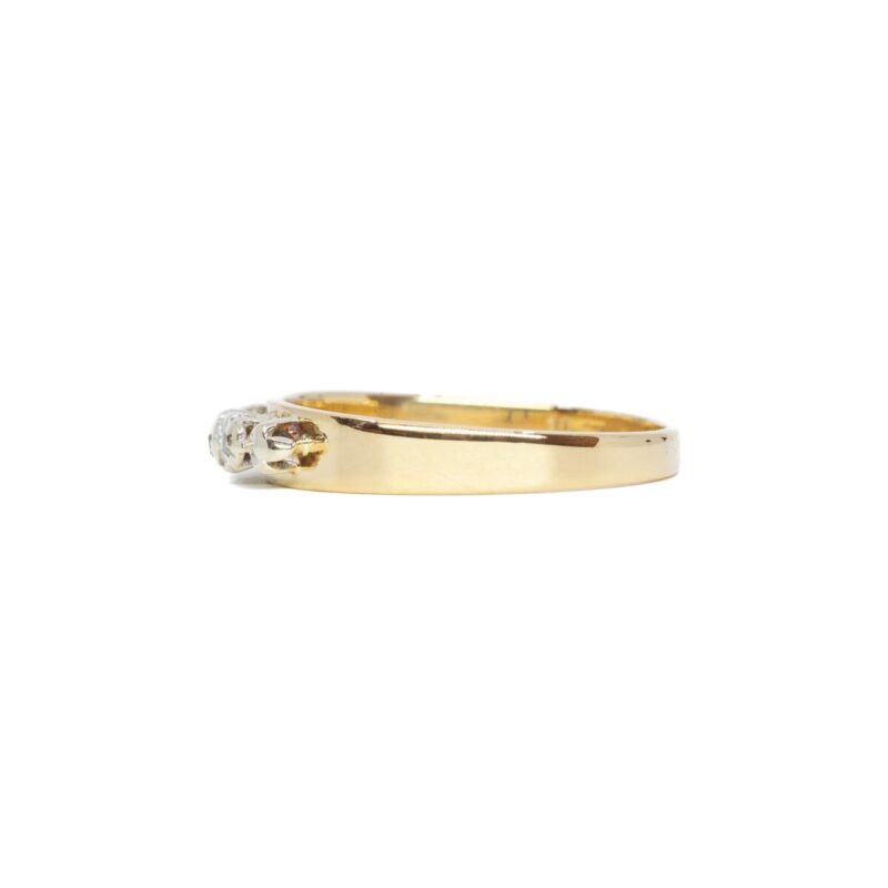 Vintage 18ct Yellow Gold Diamond Ring Size M 1/2 #62737