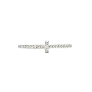 Tiffany & Co 18ct T Diamond Wire Band Ring Size P or 7 1/2 #62799