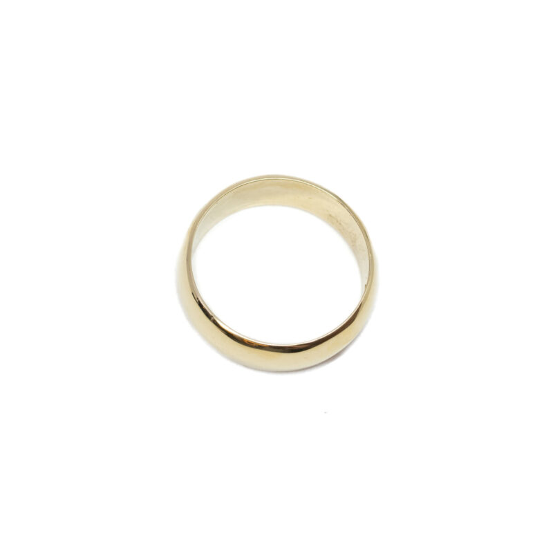 18ct Yellow Gold Half Round Band Ring Size L #62840