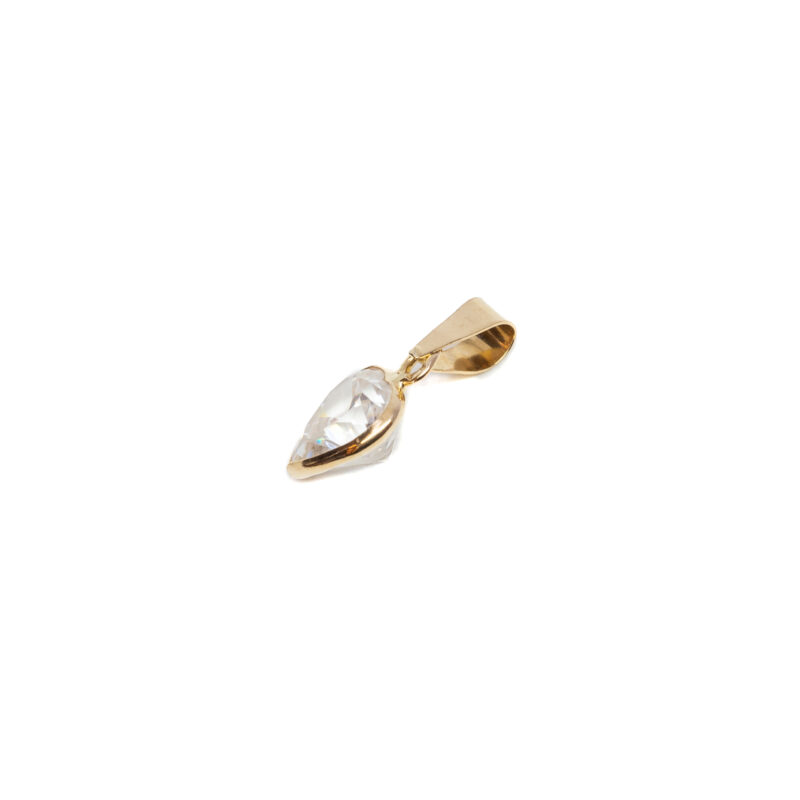 Love Heart CZ Pendant in 18ct Yellow Gold #60305