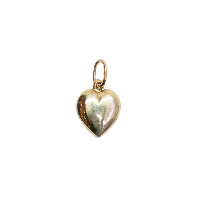 9ct Yellow Gold Love Heart Pendant / Charm #62027