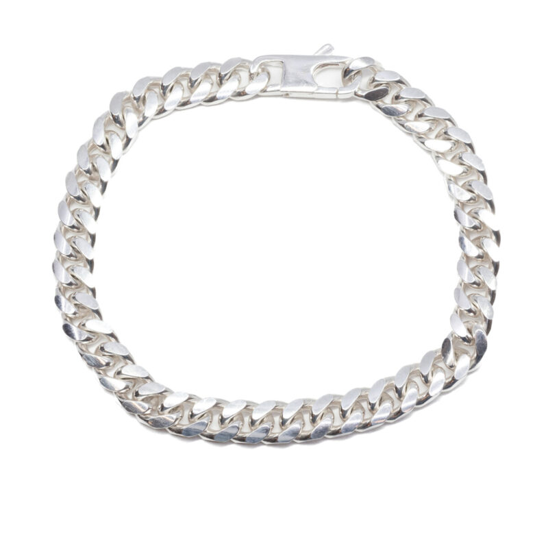 Sterling Silver Curb Link Bracelet 21cm #62680