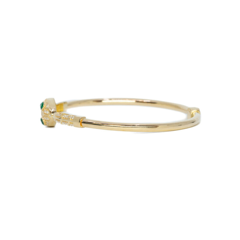 Snake Bangle in 18ct Yellow Gold With Hinge 61mm #59169