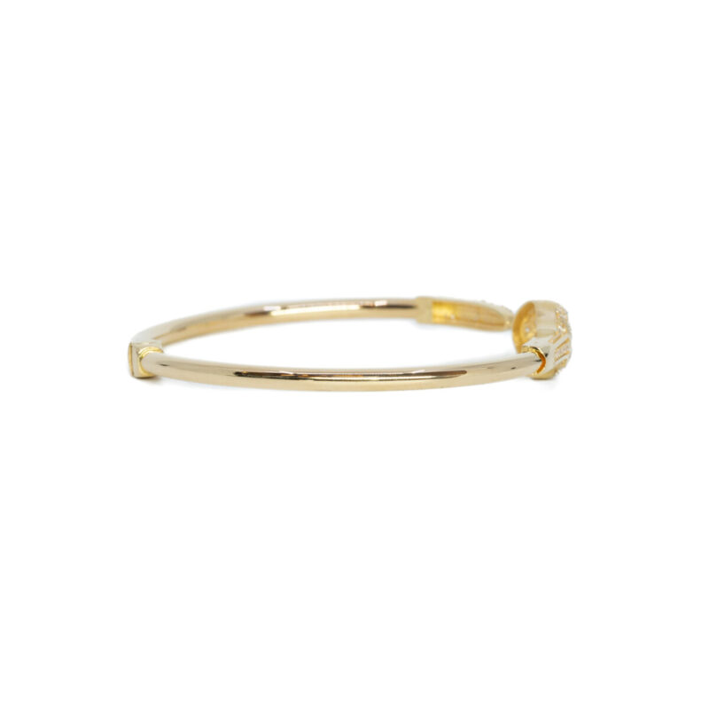 Snake Bangle in 18ct Yellow Gold With Hinge 61mm #59169