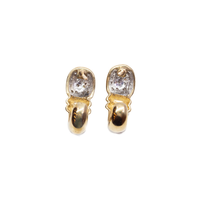 9ct Yellow Gold Diamond Cluster Stud Earrings #62876