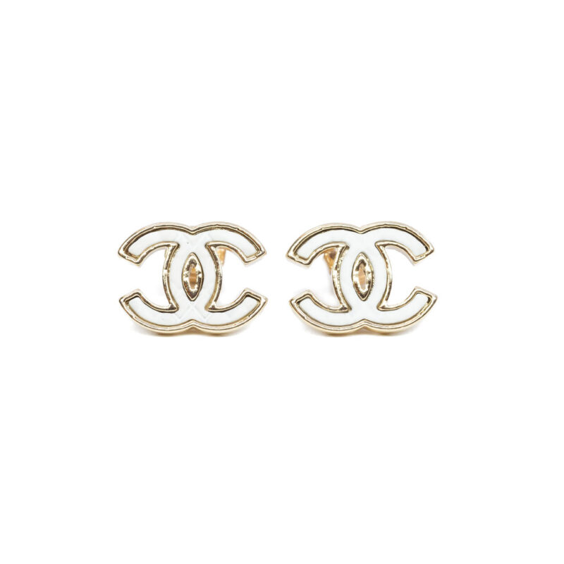 Chanel White Resin Earrings 19A Made in Italy #62710