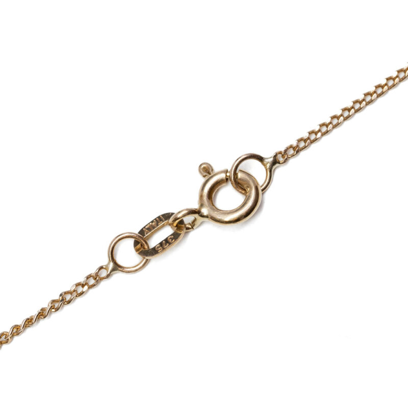 9ct Yellow Gold Fine Curb Link Chain Necklace 44cm Italy #62681