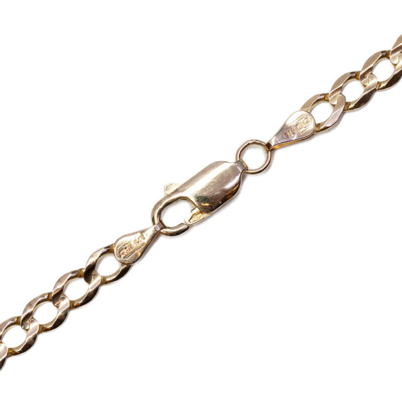9ct Yellow Gold Curb Link Chain Necklace 48cm #62875