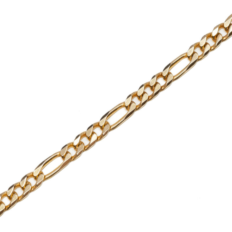 9ct Yellow Gold Figaro Chain Necklace 60cm #62751