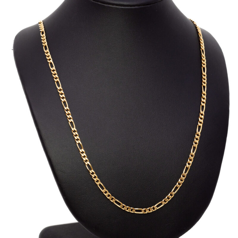 9ct Yellow Gold Figaro Chain Necklace 60cm #62751