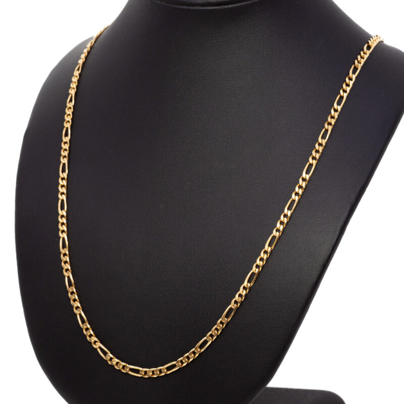 9ct Yellow Gold Figaro Chain Necklace 60cm #62751