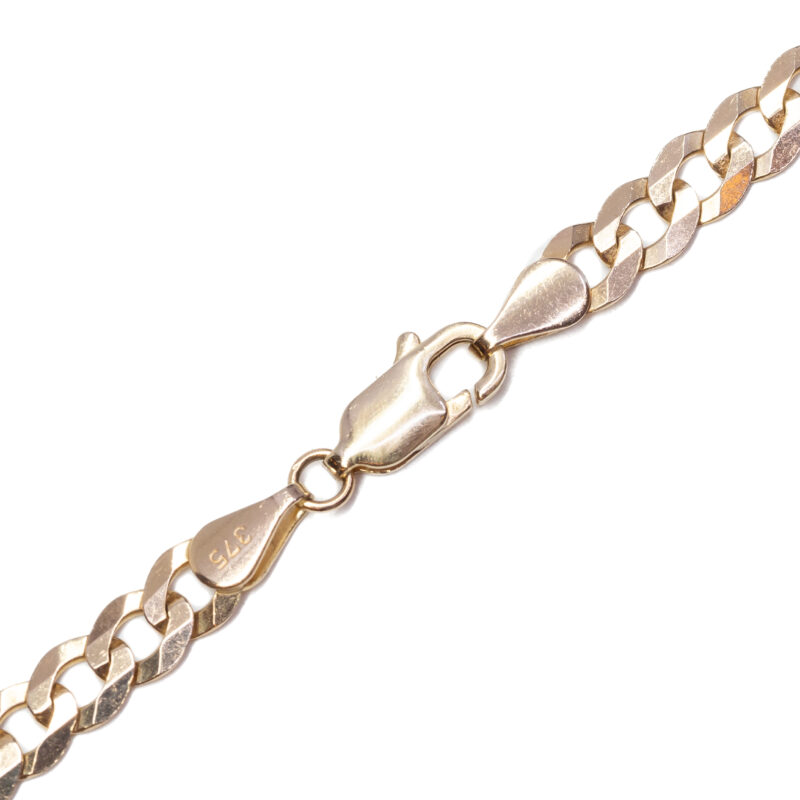 9ct Yellow Gold Curb Link Chain Necklace 55cm #62562