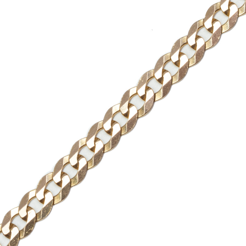 9ct Yellow Gold Curb Link Chain Necklace 55cm #62562