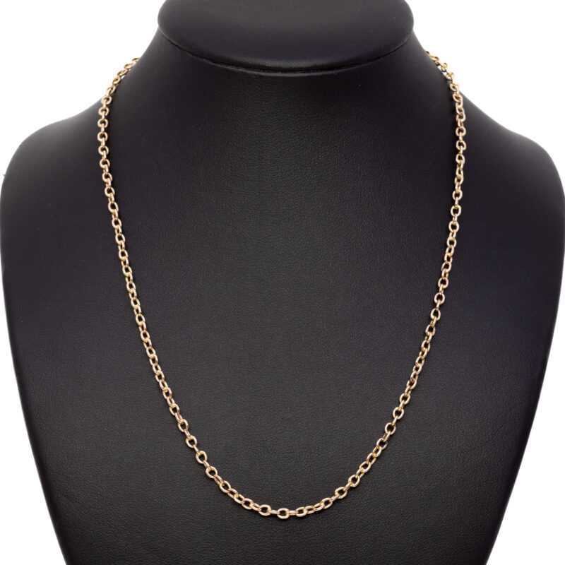 9ct Yellow Gold Cable Link Chain Necklace 41cm #62259