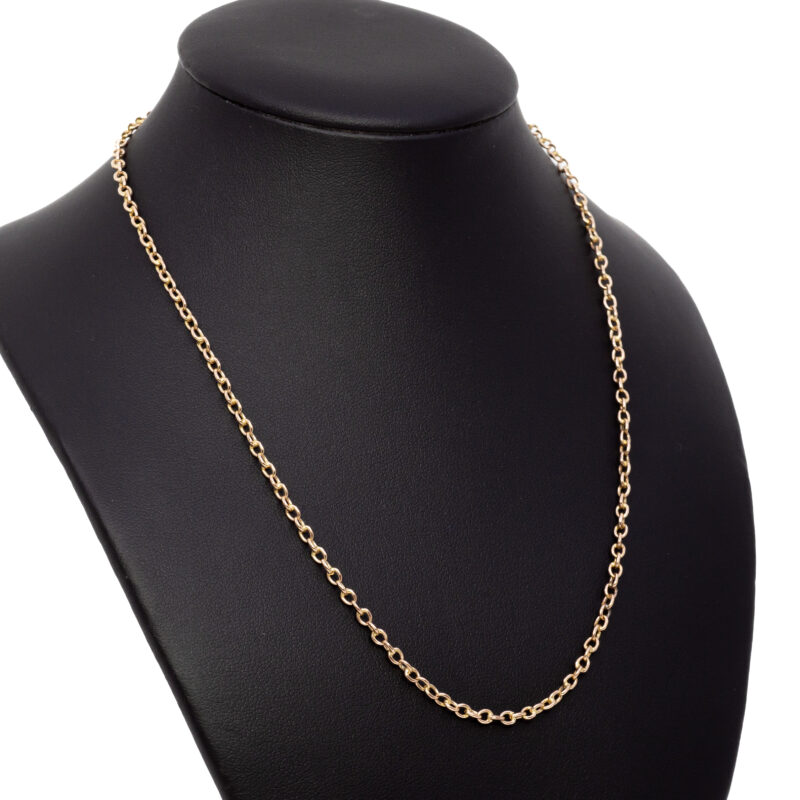 9ct Yellow Gold Cable Link Chain Necklace 41cm #62259