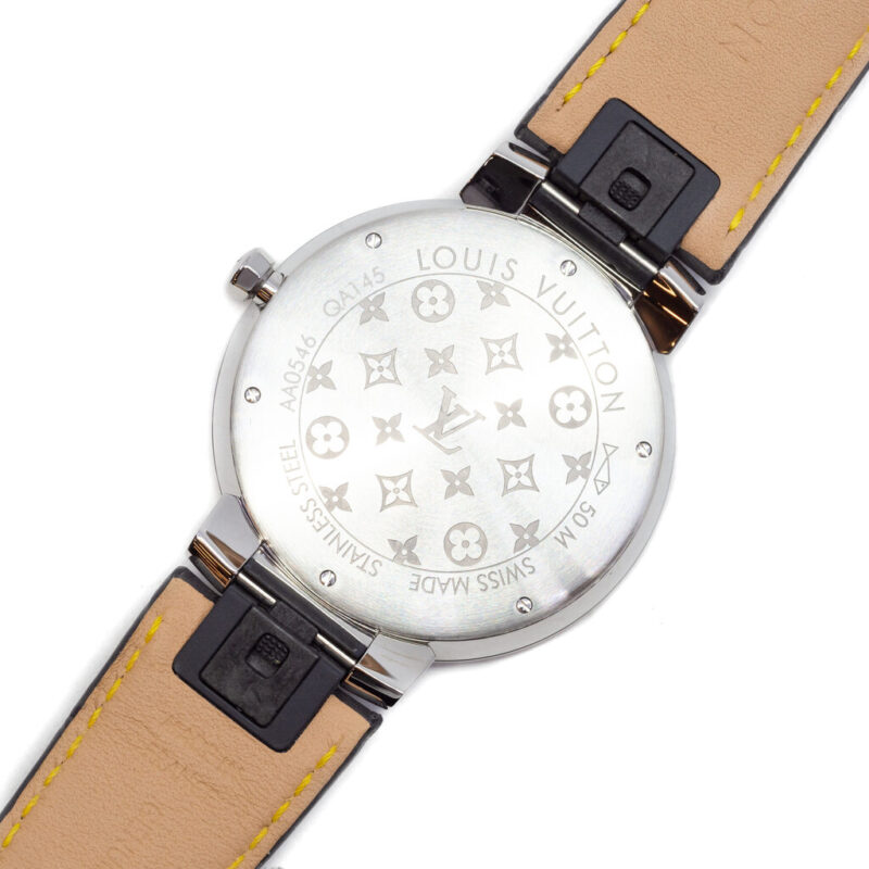 Louis Vuitton Tambour Slim Monogram Watch QA145 + Box & Receipt #63042