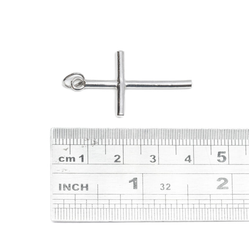 Large Sterling Silver Cross Pendant 3.5cm #9635-4