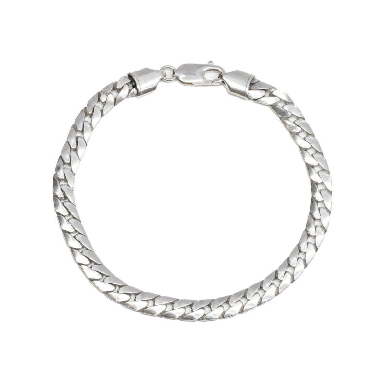 Sterling Silver Cuban Link Bracelet 20cm #9325