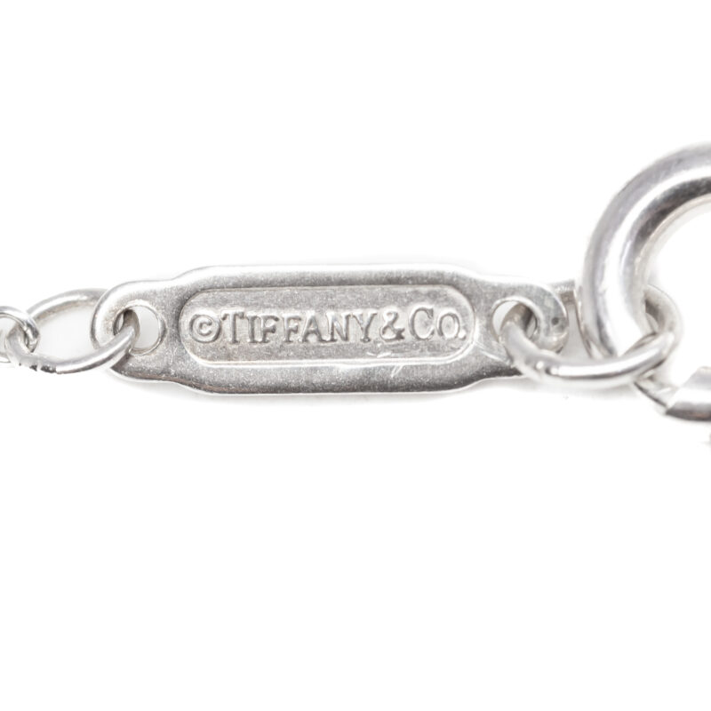 Tiffany & Co Silver Circle Pendant on Chain 40cm #62817