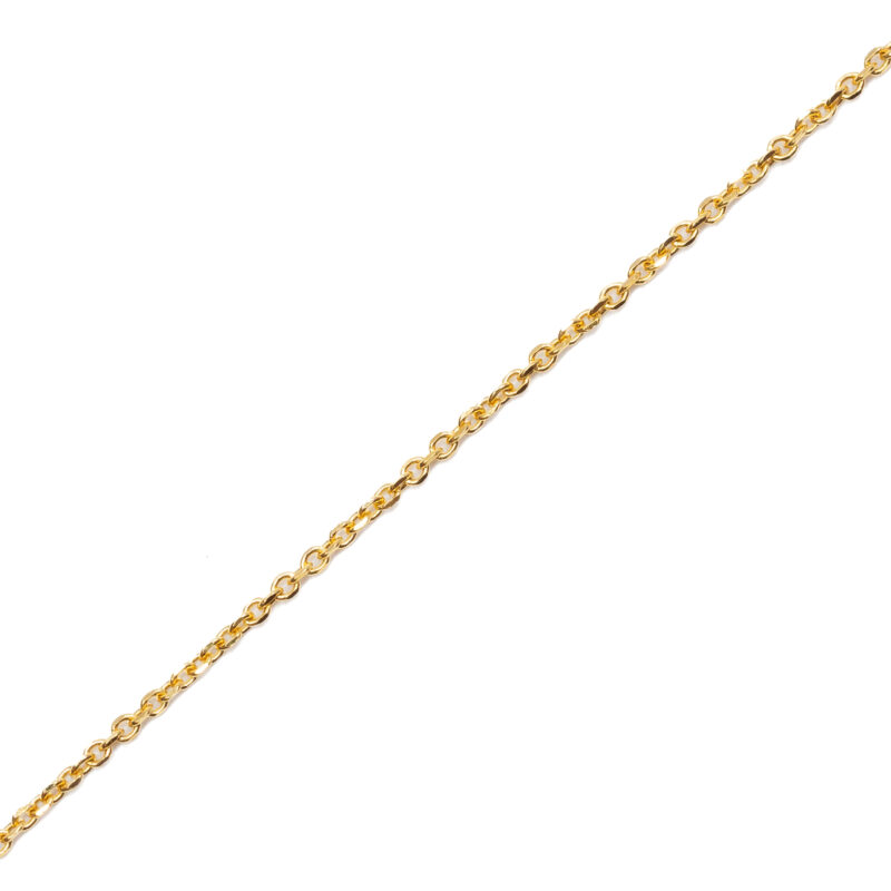 18ct Yellow Gold Fine Chain Necklace & Pendant 40cm #57642