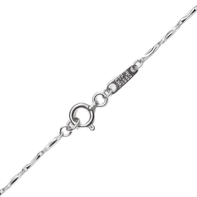 Platinum Swirl Pendant & Chain Necklace 40cm 950 #62819