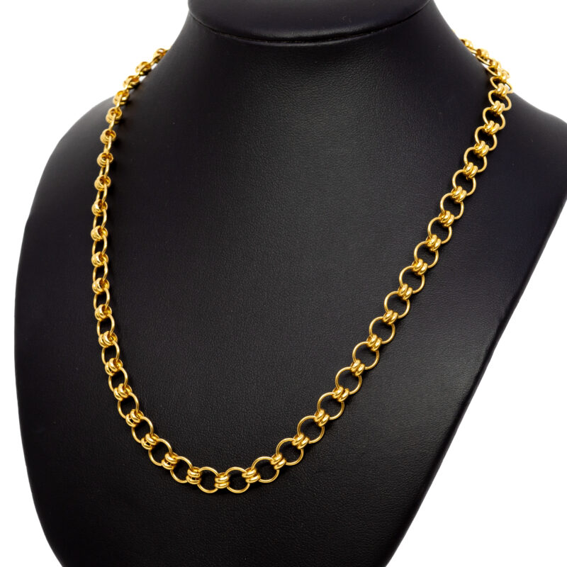 22ct Yellow Gold Round Link Necklace 44cm & 25.9grams #50675