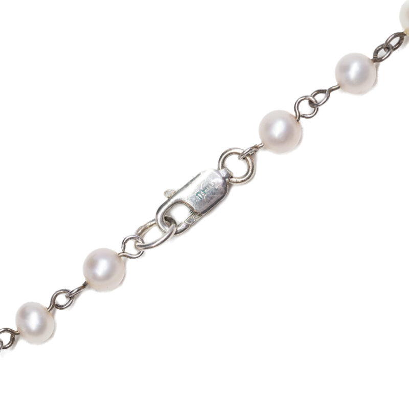 Sterling Silver & Freshwater Pearls Necklace 42cm #63081