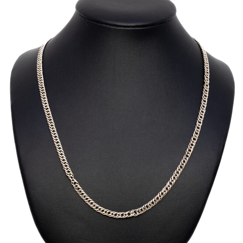 Sterling Silver Curb Link Chain Necklace 46cm #60069