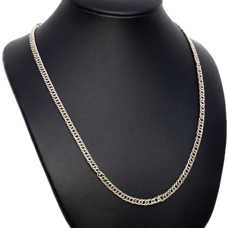 Sterling Silver Curb Link Chain Necklace 46cm #60069