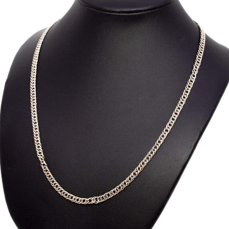 Sterling Silver Curb Link Chain Necklace 46cm #60069