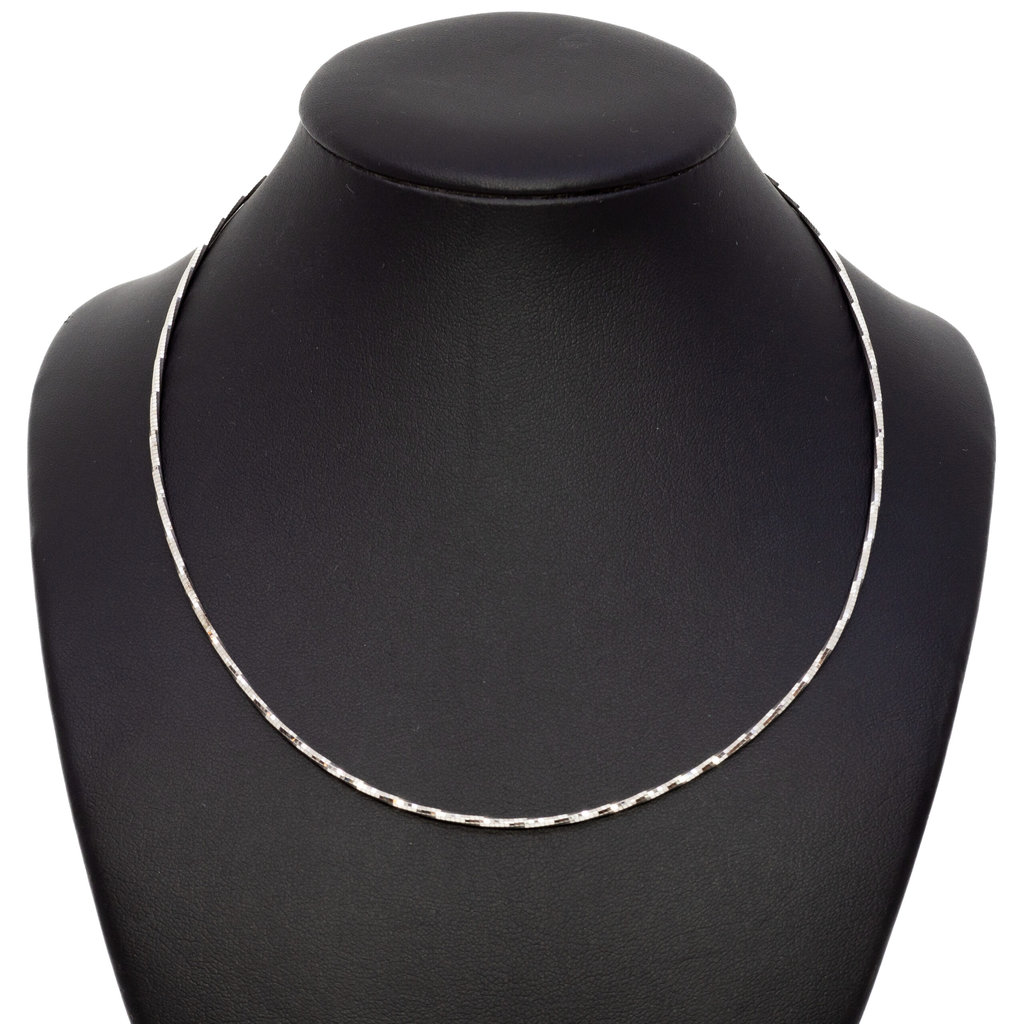 Sterling Silver Omega Necklace 40cm #62759