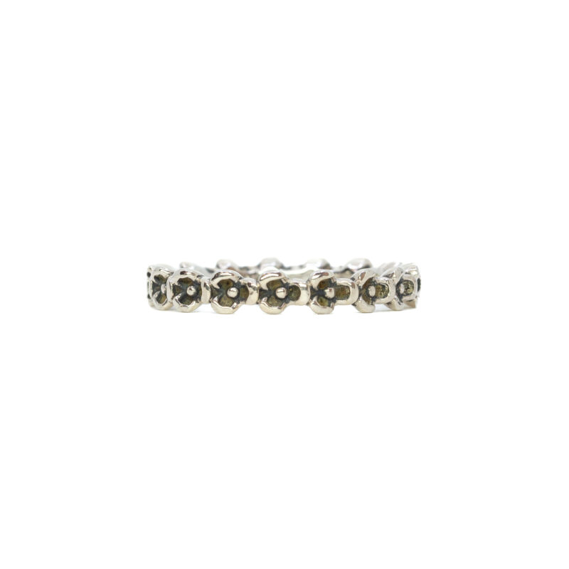 Pandora Sterling Silver Flower Eternity Ring Size P 1/2 or 58 #63068