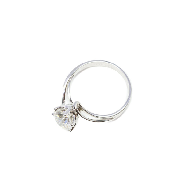 1.01ct Natural Diamond Solitaire Ring in 18ct White Gold Size H 1/2 GIA & Val $11300 #62821